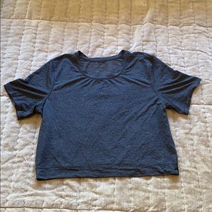Lululemon Cropped Tee Charcoal Grey Size 6